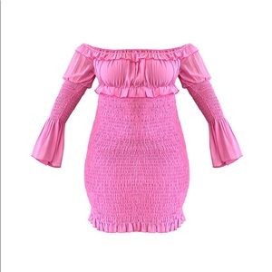 Plus Size pink chiffon body on dress | Pretty Little Things